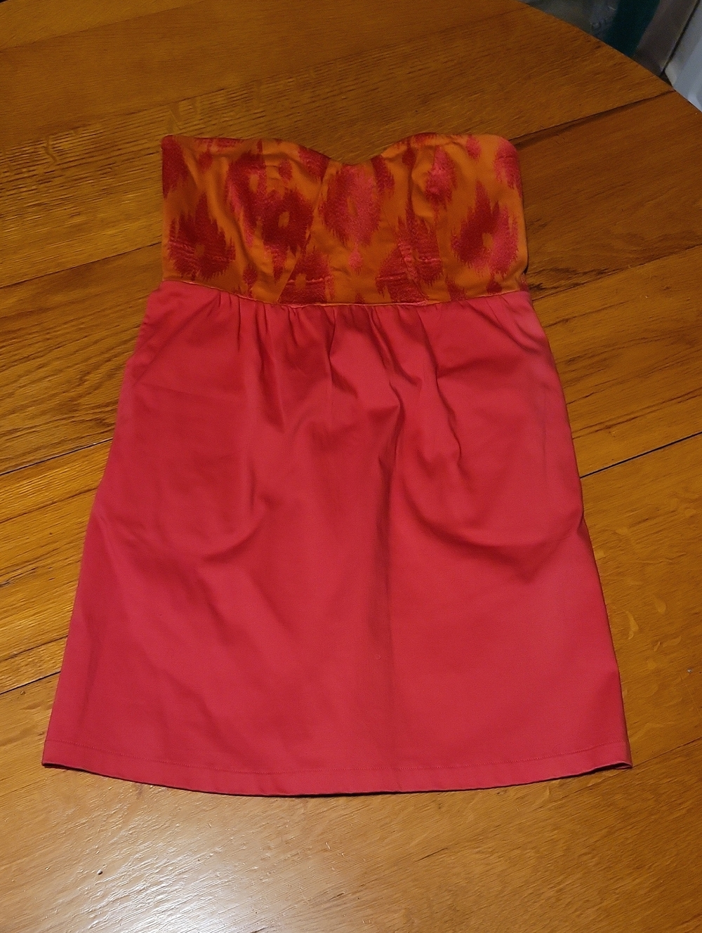 Judith March Bright Orange Strapless Bodice